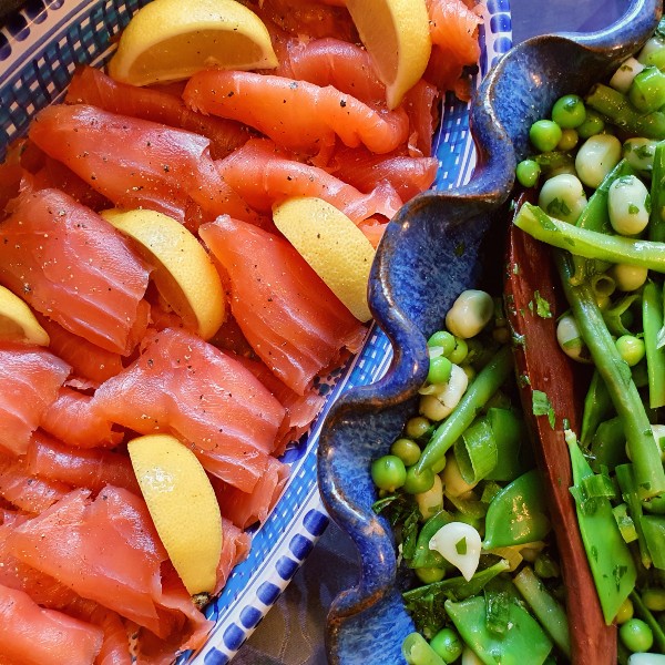 Traditionally Smoked Salmon and Lemon Wedges